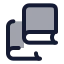 Bookcopy icon with duotone rounded style