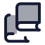 Bookcopy icon with duotone standard style