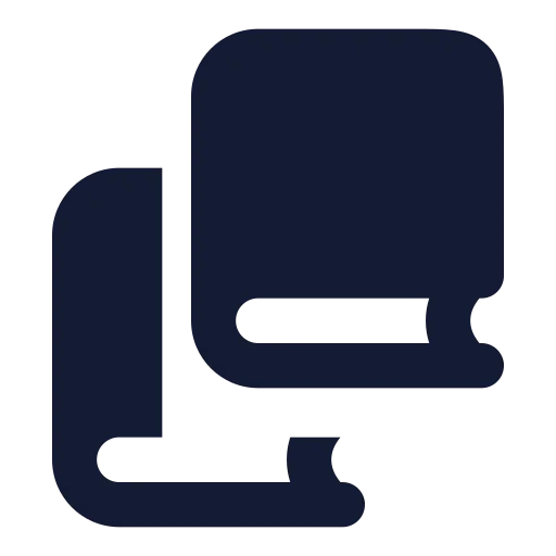 Book Copy Icon in Solid Rounded style