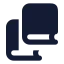 Bookcopy icon with solid rounded style