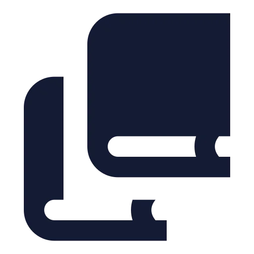 Book Copy Icon in Solid Sharp style