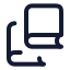 Bookcopy icon with stroke rounded style