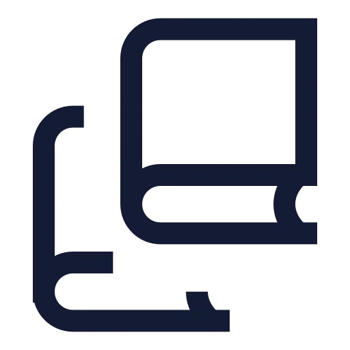 Book Copy Icon in Stroke Sharp style