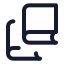 Bookcopy icon with stroke standard style