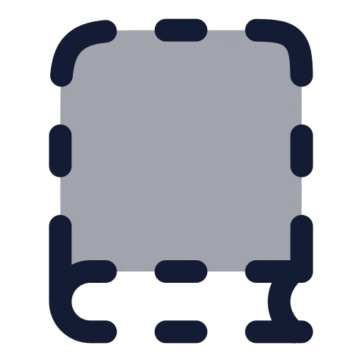 Book Dashed Icon in Duotone Rounded style