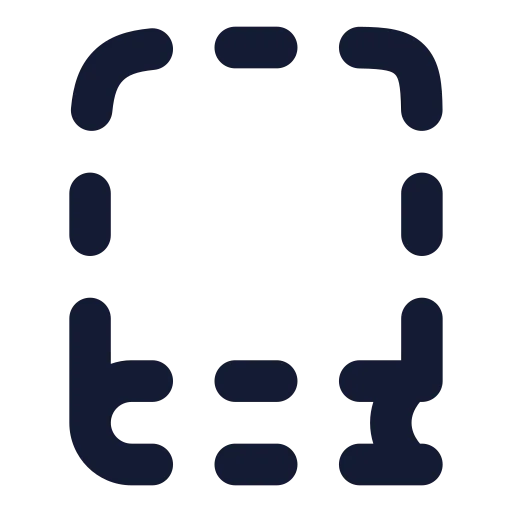 Book Dashed Icon in Solid Rounded style