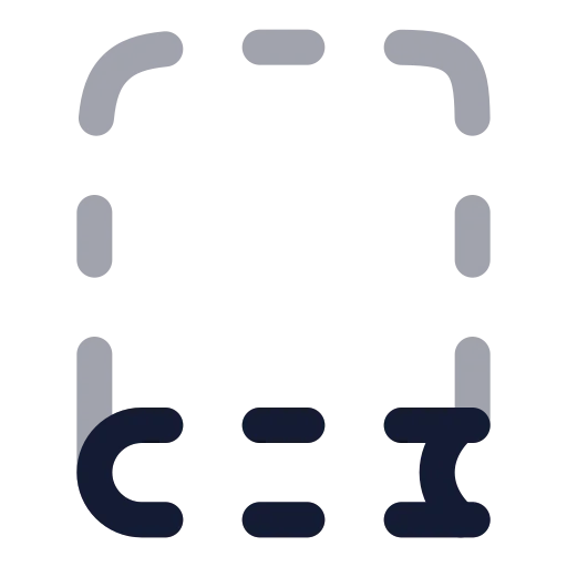 Book Dashed Icon in Twotone Rounded style