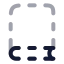 Bookdashed icon with twotone rounded style
