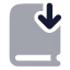 Bookdown icon with bulk rounded style