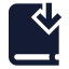 Bookdown icon with solid sharp style