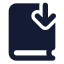 Bookdown icon with solid standard style