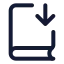 Bookdown icon with stroke standard style