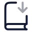 Bookdown icon with twotone rounded style