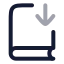 Bookdown icon with twotone rounded style