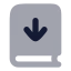 Bookdownload icon with bulk rounded style