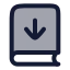 Bookdownload icon with duotone rounded style