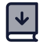 Bookdownload icon with duotone standard style
