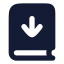 Bookdownload icon with solid rounded style