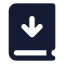 Bookdownload icon with solid standard style