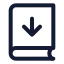 Bookdownload icon with stroke standard style
