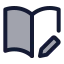 Bookedit icon with duotone standard style