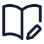 Bookedit icon with stroke standard style