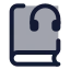 Bookheadphones icon with duotone standard style