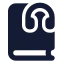 Bookheadphones icon with solid standard style