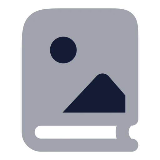 Book Image Icon in Bulk Rounded style