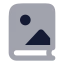 Bookimage icon with bulk rounded style