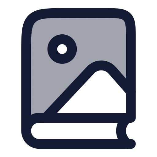 Book Image Icon in Duotone Rounded style