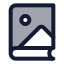 Bookimage icon with duotone standard style