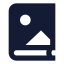 Bookimage icon with solid sharp style