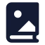 Bookimage icon with solid standard style