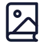 Bookimage icon with stroke standard style