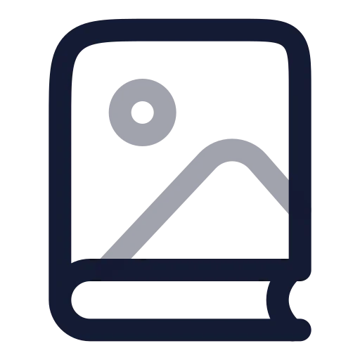 Book Image Icon in Twotone Rounded style