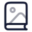 Bookimage icon with twotone rounded style
