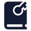 Bookkey icon with solid sharp style