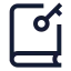 Bookkey icon with stroke sharp style