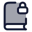 Booklock icon with duotone rounded style