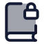 Booklock icon with duotone standard style
