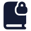 Booklock icon with solid rounded style