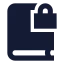 Booklock icon with solid sharp style