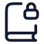 Booklock icon with stroke rounded style