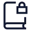 Booklock icon with stroke sharp style