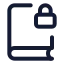 Booklock icon with stroke standard style