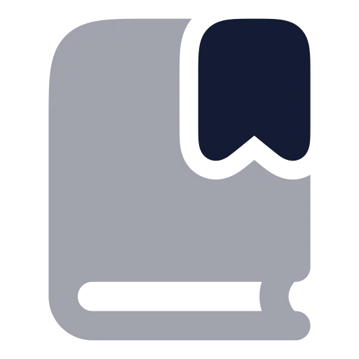 Book Marked Icon in Bulk Rounded style