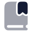 Bookmarked icon with bulk rounded style