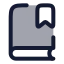 Bookmarked icon with duotone rounded style
