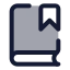 Bookmarked icon with duotone standard style